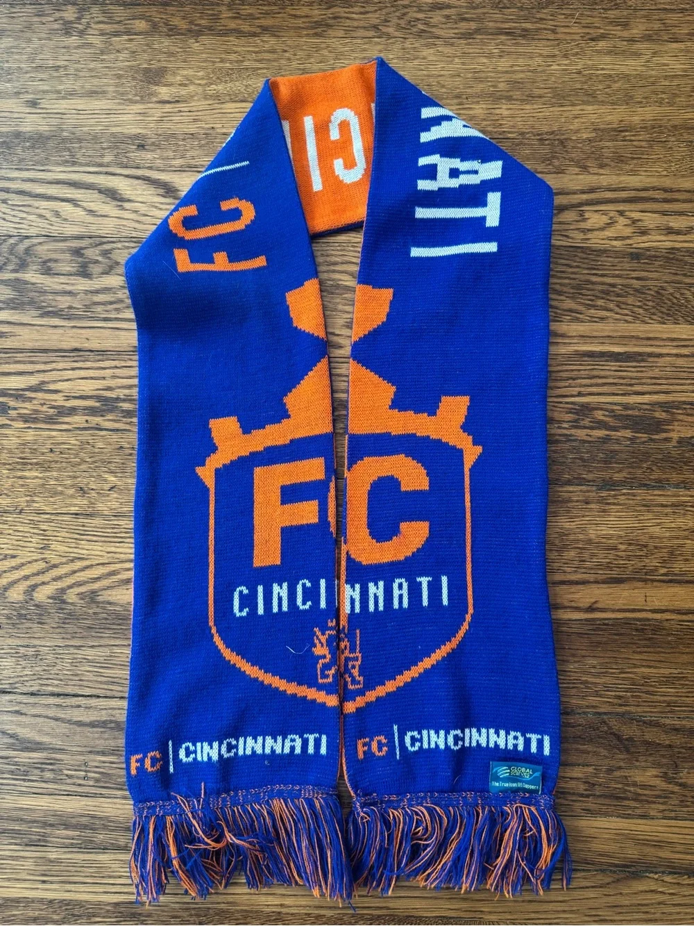 FC CINCINNATI SOCCER FAN Blue and Orange Scarf - Official Team Fan Scarf